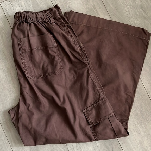GARAGE High Rise Cargo Pants Wide Leg, Size L - Picture 2 of 9